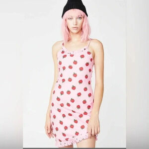 Daisy Street ASOS  Strawberry Print Mini Dress Size 6
